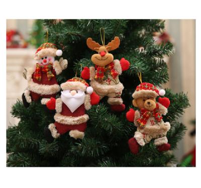 China Handmade Cloth Christmas Santa Snowman Deer Bear Hanging Doll for sale