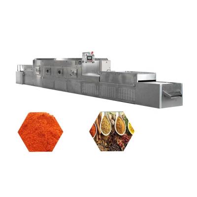 China Medicine Processing Automatic Continuous Belt Feeding Spice Powder Material Microwave Dryer Machine for sale