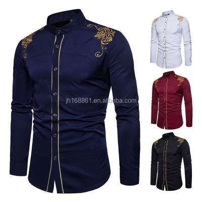 China 2021 Factory New Fashion Clothing Men's Anti-pilling Shirts, European Promotional Wholesale Retro Shirts Casual Men's Long Sleeves for sale