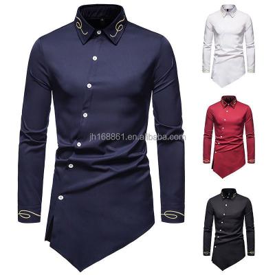 China Wholesale Anti-pilling Long Sleeve Mens Canvas Dress Shirts 2021 Latest Chinese Manufacturer Mens Shirts Factory for sale