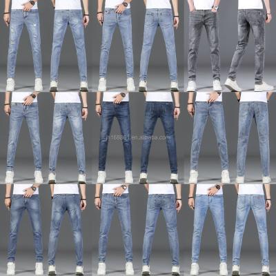 China Wholesale specials jeans 2021 new rhinestone jeans men's washed tight QUICK DRY soft elastic twill wholesale for sale