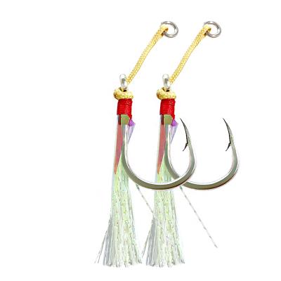 China Bass Fishing Jig Hook 3.1/4.5cm Carbon Steel Fishhook Luminous Hook Machine Hooks Japan Quality for sale