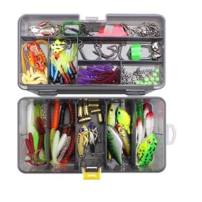 China Metal+Plastic Fishing Lure Plastic Box Fishing Lure Spinning Silicone Lures Fishing for sale