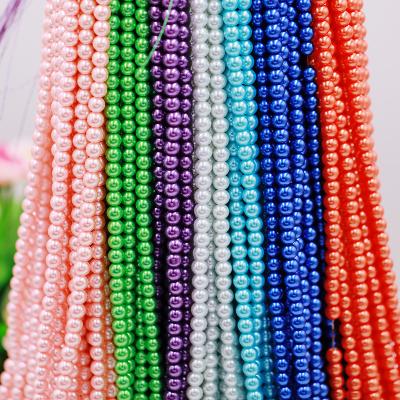 China DIY Jewelry Making High Quality Multicolor Crystal Round Pearl Beads Loose Strand Glass Beads For Diy Jewelry Making Accessories for sale