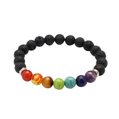 China Wholesale Men Women Gifts Other Natural Crystal Therapy Anxiety Jewelry Mandala Chakra Meditation Bracelet for sale