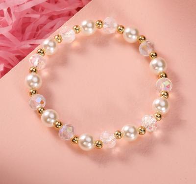 China Other Wholesale Fashion Handmade Acrylic Beads Beaded Girl Kids Jewelry Sets Toddler Bracelet For Girls Children for sale