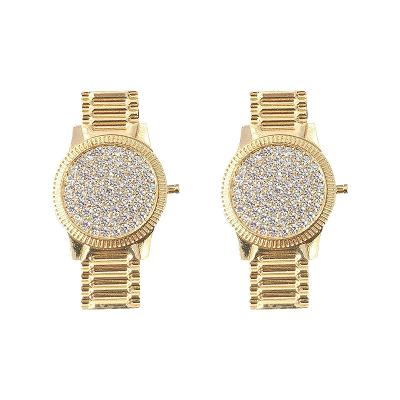 China CLASSIQUE 2020 Fashion Women Gold And Silver Plated Watch Earring for sale