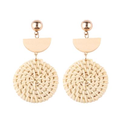 China CLASSIC Amazon Summer Style Earrings Fashion Bamboo Handwoven Earrings for sale