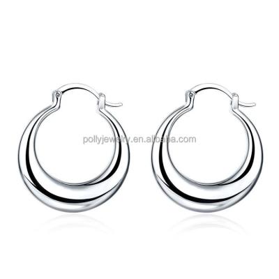 China Fashion Silver Plated 2019 New Arrival High Quality Crecent Women's Jewelry 925 Silver Plated Earrings for sale