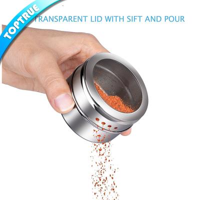 China Amazon Sustainable Hot Sale Kitchen Tools For Salt Pepper Garlic Curry Stainless Steel Spice Jar for sale