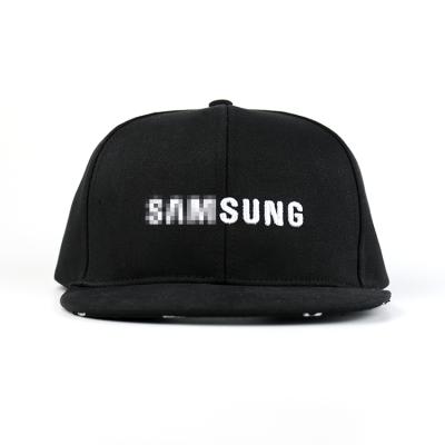 China Factory Wholesale Cheap Cotton Twill Acrylic 3D Embroidery Logo Hip Hop Sports Flat Brim Peak Snapback Hat for sale