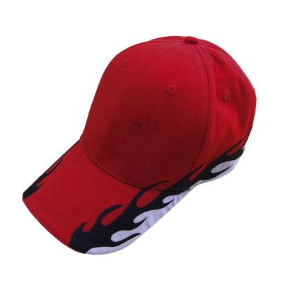 China COMMON Customize Fashion Red 6 Panel Racing Hat Embroidery Patch 100 Cotton Twill Sports Baseball Cap for sale