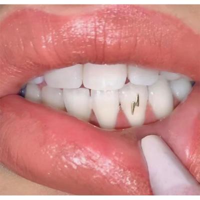 China CLASSIC Shape 10k 14k 18k 22k Mini Solid Gold Tooth Gem Custom Dental Teeth Gems for sale