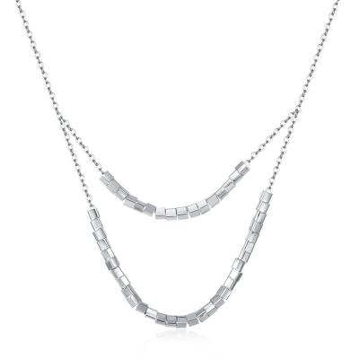 China Hot Sale CLASSIC Fine Jewelry Shiny Necklace 925 Sterling Silver Jewelry Necklace For Women for sale