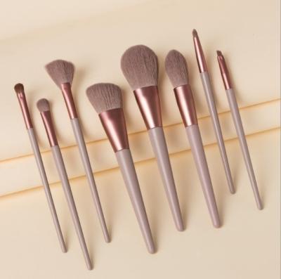 China 8 PCS/Cosmetic Wool Face + Pony Hair Makeup Eye Shadow Suit Animal Hair Professional Cosmetic Brush Set Make Up Brushes Eyeliner for sale