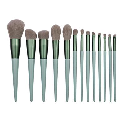 China Angular Blush Beauty Needs Top Quality Conical Green Bella Pink 12 13 Pcs Color Makeup Brushes Make Up Brush Brush Professional for sale