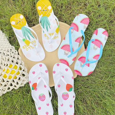 China Cushioning China Guangdong Style Fashion Style PVC Cartoon Men And Women Flip Flops Cheap Beach Slippers Rubber Flip Flops Wholesale for sale