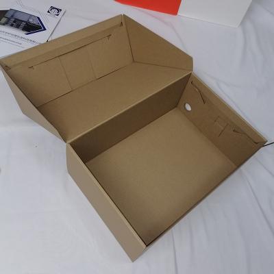 China Wholesale Recyclable Luxury Shoe Box Packaging Corrugated Printing Paper Corrugated Shoe Box With Logo Custom Design Flap Brown Cardboard ShoeB for sale