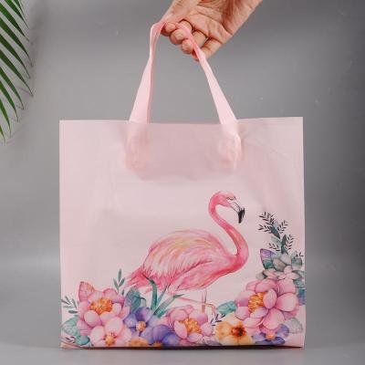 China Recyclable Custom PE Handbag Bag Environmental Protection Plastic Cutting Clothing/Shoes Shoes Packaging Logo Design for sale