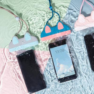 China Recyclable Cell Phone Bag New Product PVC Dry Bag Waterproof Phone Pouch For Mobile Phone Outdoor Sport Bathing Travel Camping for sale