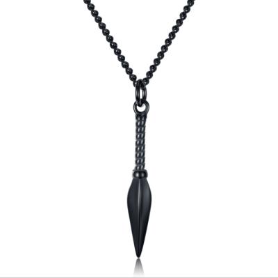 China New Personality Spearhead Cool Titanium Steel Necklace FASHIONABLE Pure Steel Chain OPK Men's Necklace 1156 for sale