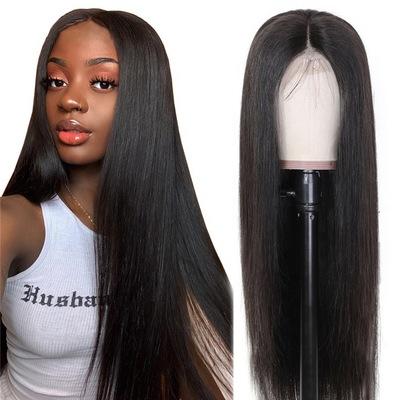 China Silky Straight Wave Hair Wig Lace Closure Lace For Color Women Cheap Brazilian Remy Hair Wigs 4*4 Lace Closure Straight Non Long for sale