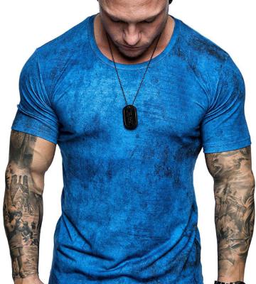 China Fashion 3D QUICK DRY T-shirt Sports Fitness Ink Camouflage Shorts Sleeved Print T Shirt Men for sale