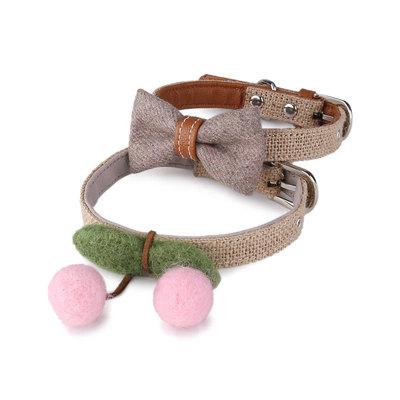 China New Cat Bow Tie Collar Handmade Viable Cherry Puppy Cute Cat Small and Medium Pet Collar Pet Supplies for sale