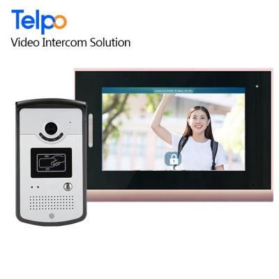 China Waterproof/China Wholesale Waterproof Color Screen Monitor Intercom Smart Wired Bell Door Lock Handfree Villa Video Intercom for sale