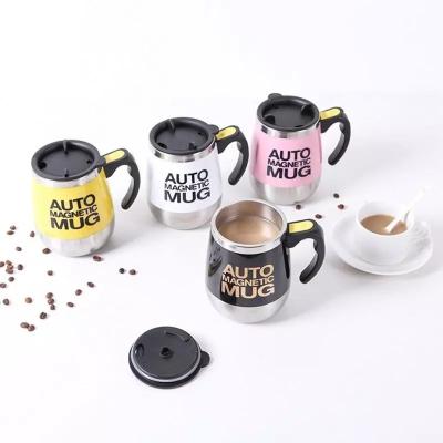 China Disposable Rechargeable Automatic One-Button Coffee Electric Stirring Cup Milk Stirring Mug Stainless Steel Juice Mixing Cup With Lid for sale