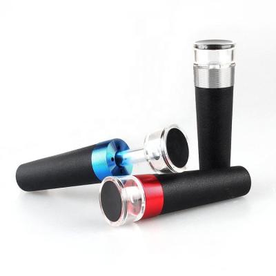 China Best-selling party installation red wine stopper aluminum alloy vacuum pump viable transparent wine stopper for sale