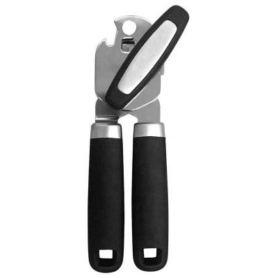 China Stainless Steel Screw Cork Can Opener Smooth Serrated Multifunction Durable Ergonomic Heavy Duty Hand Grip Manual Can Opener for sale