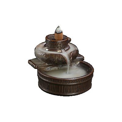 China Wholesale Ceramic Flower Backflow Cones Burner Incense Holder for sale