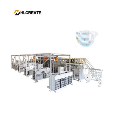 China Factory Big Belt Disposable Baby Diaper Production Line for sale