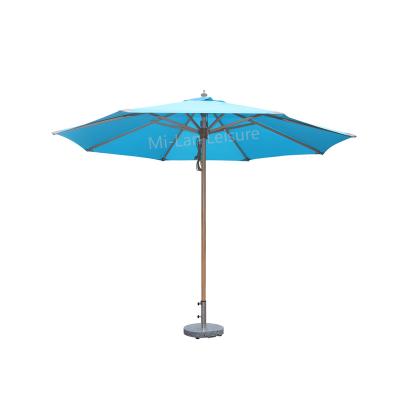 China With airvent commercial luxury outdoor wooden parasol garden patio umbrella sunshade umbrella for sale