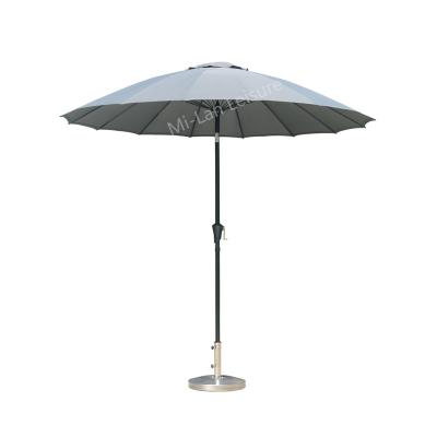 China 10FT Shanghai Modern Straight Umbrella With16 Windproof Fiberglass Ribs For Outdoor Patio Furniture for sale