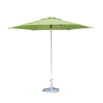 China Special Customized 9ft Luxury Aluminum Round Straight Sun Umbrella For Restaurant Outdoor Commercial Garden for sale