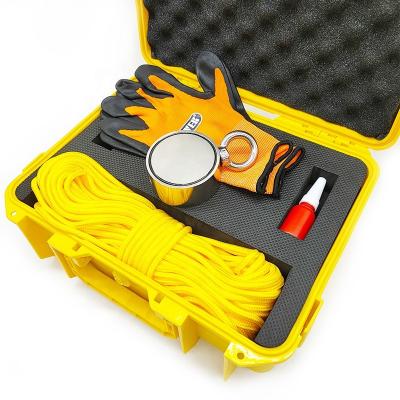 China Industrial Magnet Double Sided Magnet Fishing Kit With Case Strong Magnet For Fishing Pull 2400LB Neodymium Magnet for sale