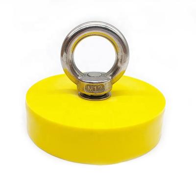 China Industrial Magnet 1200lbs Neodymium Fishing Magnet D4.13inch Large Rare Earth Strong Magnet D105mm for sale