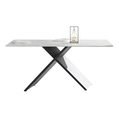 China Modern Luxury Marble Style Home INS Round Restaurant Table Turntable Nordic Minimalist Dining Chair And Table for sale