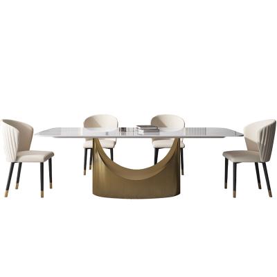 China Coffee Tea Coffee Tea Modern High Quality Metal Frame Marble Dining Coffee Table With Stainless Steel for sale