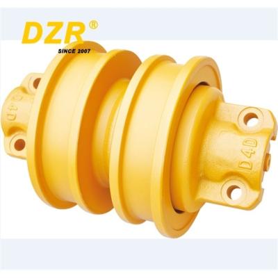 China Yellow D4C Track Roller for Dozer D4D/D4E 6T9887 6T9883 9P4218 9P4213 Hardness HRC52-58 for sale