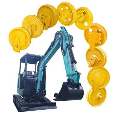 China 40Mn/50MN Material Front Idler E180 in Yellow or Black for Excavator Performance for sale