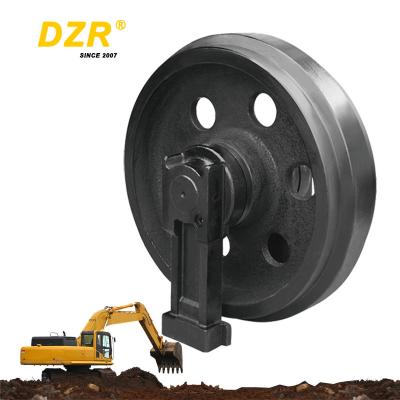 China R60/R200 HRC53-57 2000Hours Excavator Front Idler For Underside Assembly Parts for sale