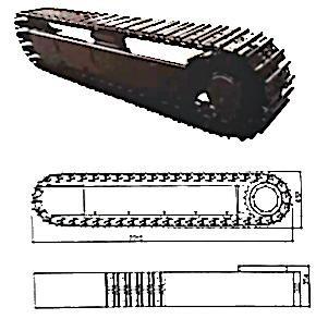 China Steel Crawler Chassis Track Undercarriage With Crawler Hydraulic Motor Tracked Chassis For Crusher Drilling Rig Excavator for sale