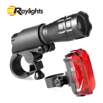 China Super bright aluminum alloy LED lights for your bicycle - easy to mount headlight and taillight with quick release system for sale