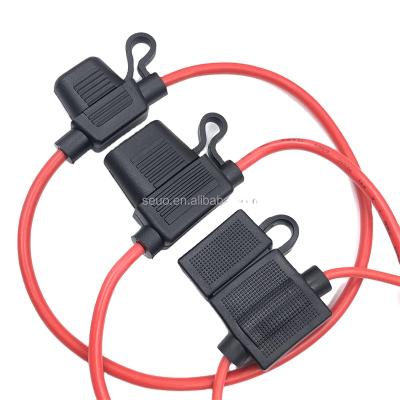 China Hot Selling PA 18AWG 3 Copper PVC 15 20 40 Amp Car Automotive ATC ATO Standard Blade Built-in Waterproof Fuse Holder for sale