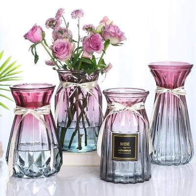 China Modern Customizable high quality hyacinth glass vase dining table vase for home decoration for sale