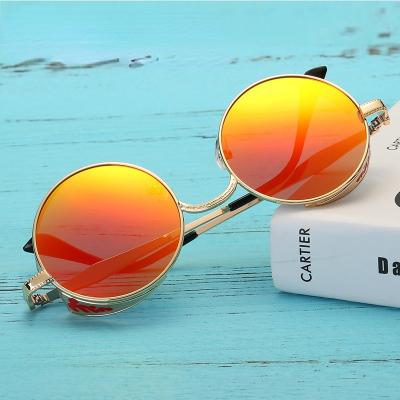 China Ladies 2022 steam punk round polarized sun glasses big face luminous sunglasses for men and women for sale