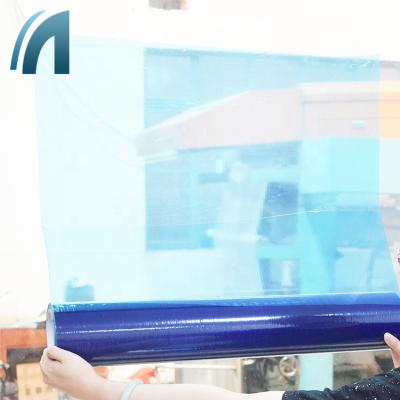 China Outdoor Clear Blue Moisture Proof PE Protective Film Protective Film For Glass for sale